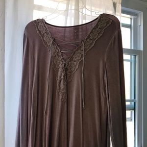 a purple long sleeve